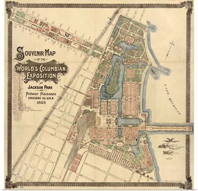 Souvenir Map, World's Fair, 1893