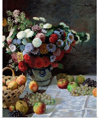 Still Life With Flowers And Fruit, 1869