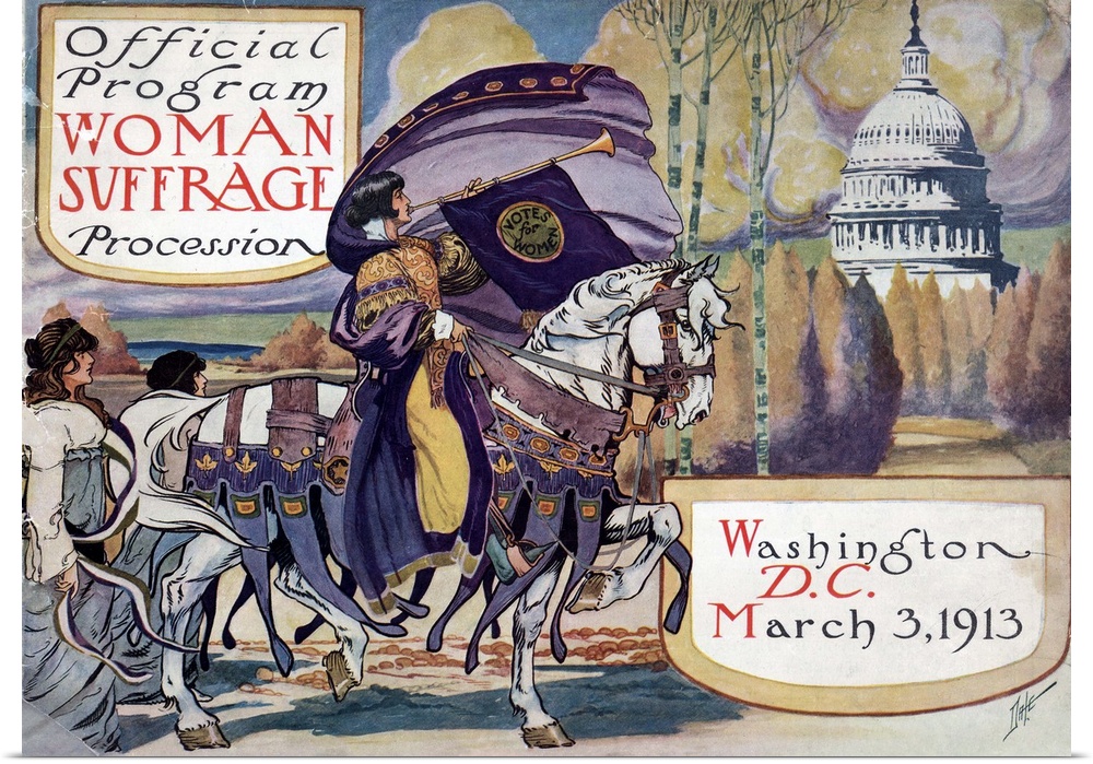 Cover for the program of the suffragette demonstration for women's right to vote in Washington, D.C., on 3 March 1913.