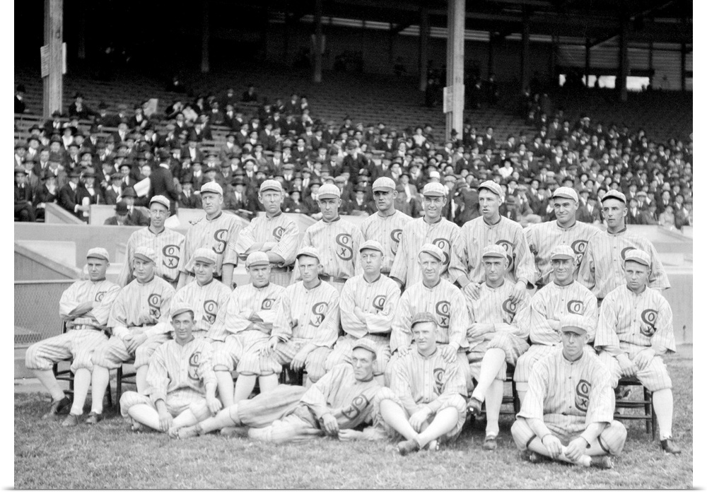 The 1919 Chicago White Sox at Comiskey Park in Chicago, Illinois. Photograph, 1919.