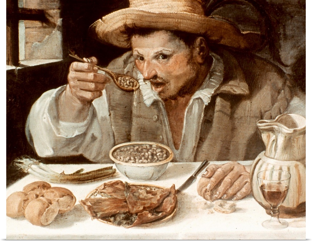 The Bean-Eater. (Mangiafagioli). Annibale Carracci. Oil On Canvas, C1585.