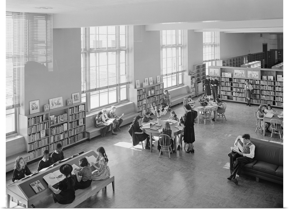 The children's reading room at the main branch of the Brooklyn Public Library on Grand Army Plaza in Brooklyn, New York.