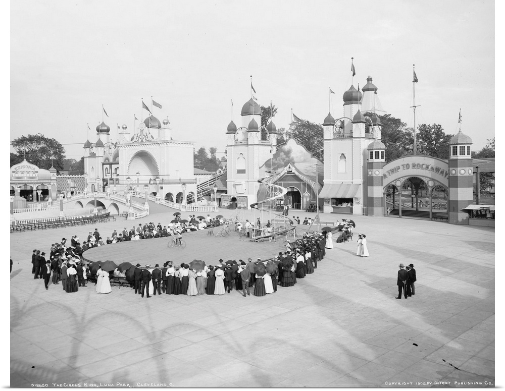 The circus at Luna Park in Cleveland, Ohio. Photograph, c1905.