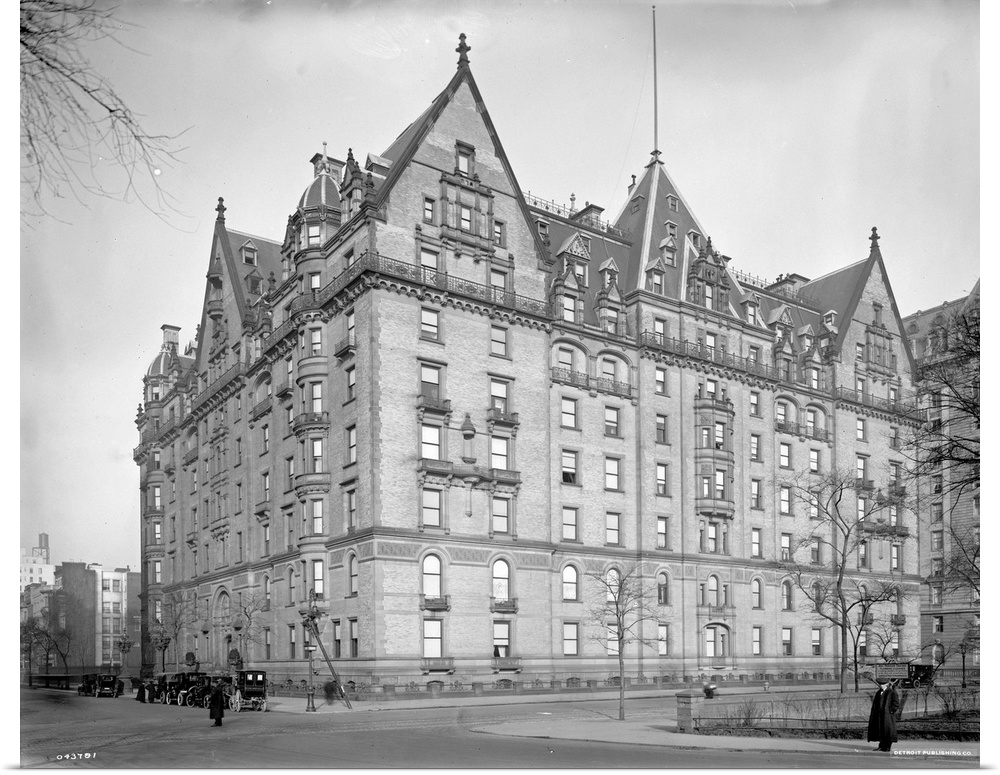 The Dakota apartments at 72nd Street and Central Park West in New York City. Photograph, c1910.