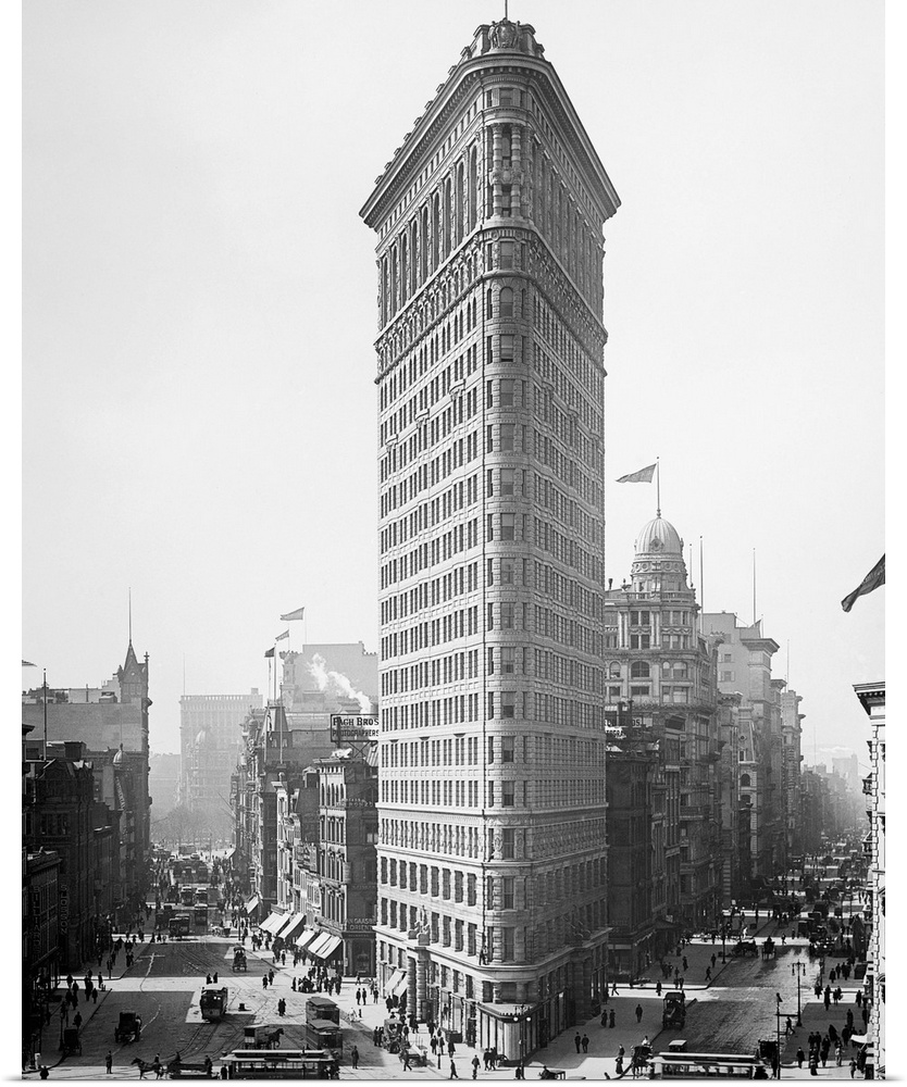 The Flatiron Building in New York City. Photograph, c1903.