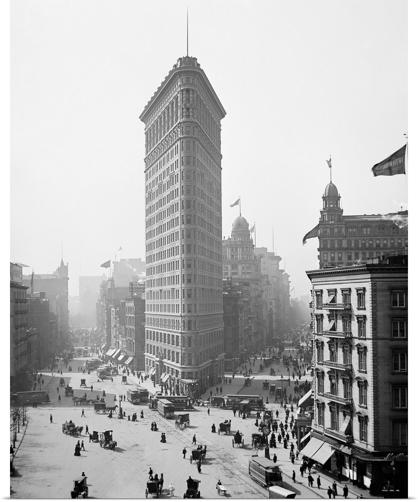 The Flatiron Building in New York City. Photograph, c1905.