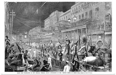 The Mardi Gras Parade In New Orleans, 1867