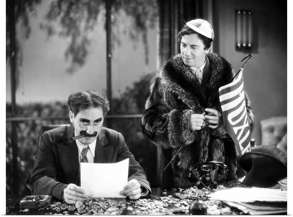 Groucho (left) and Chico Marx in 'Horse Feathers,' 1932.