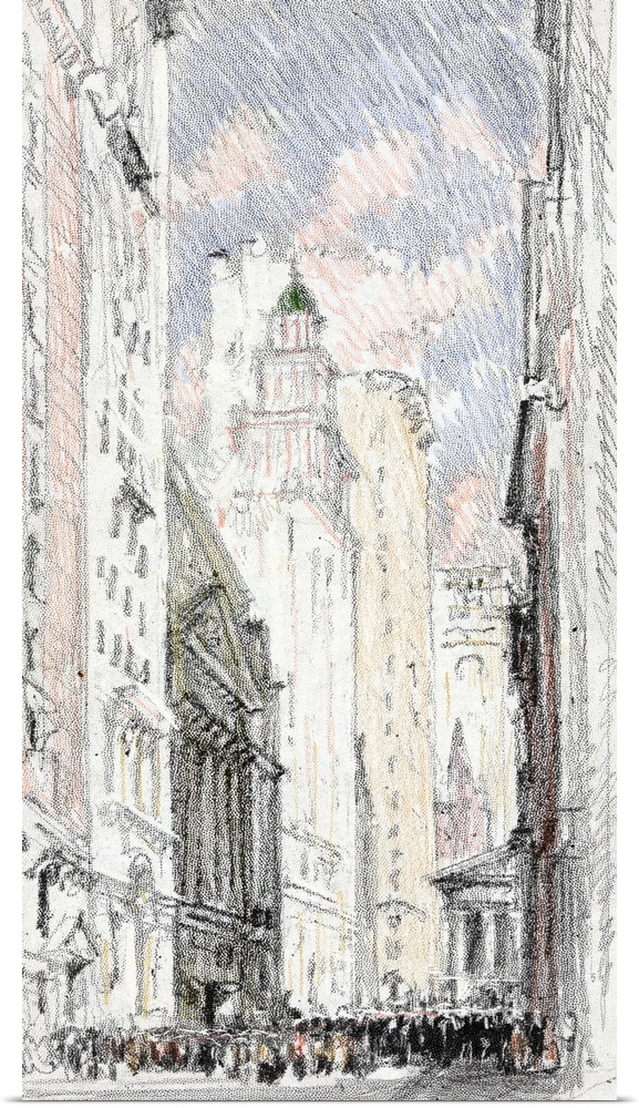 The New York Stock Exchange. Drawing by Joseph Pennell, 1904.