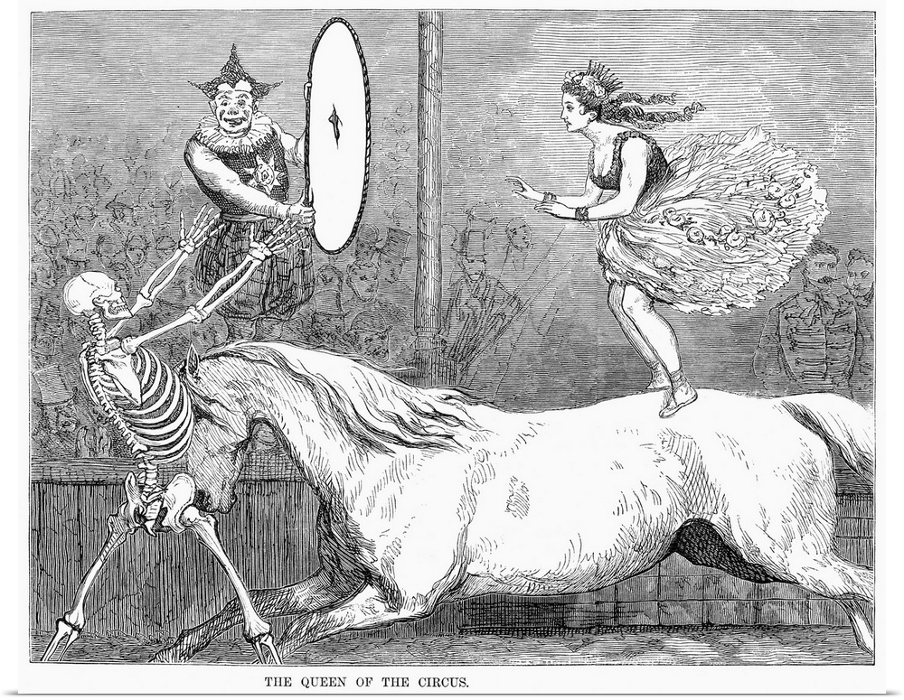 Circus, Acrobat, 1878. The Queen Of the Circus. Wood Engraving, American, 1878.