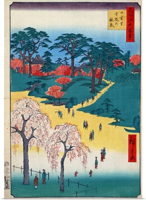 The Temple Gardens In the Nippori District Of Tokyo, Japan, 1857