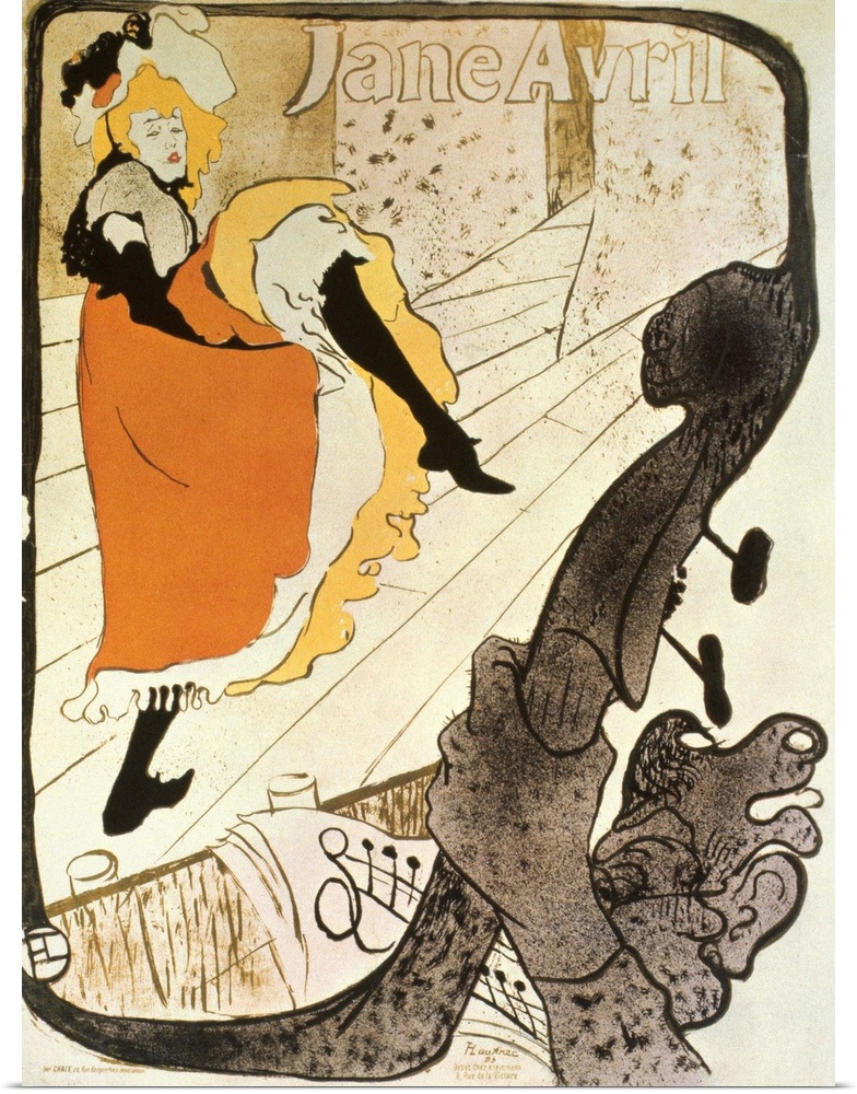 Jane Avril. Color poster, 1893.