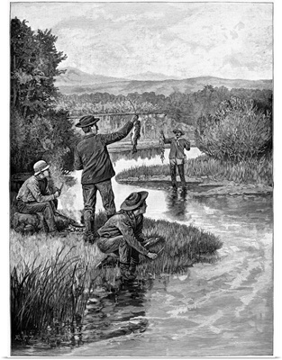 Trout Fishing In Montana, 1886