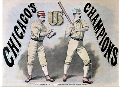 Two baseball players of the Chicago White Stockings baseball team, 1876