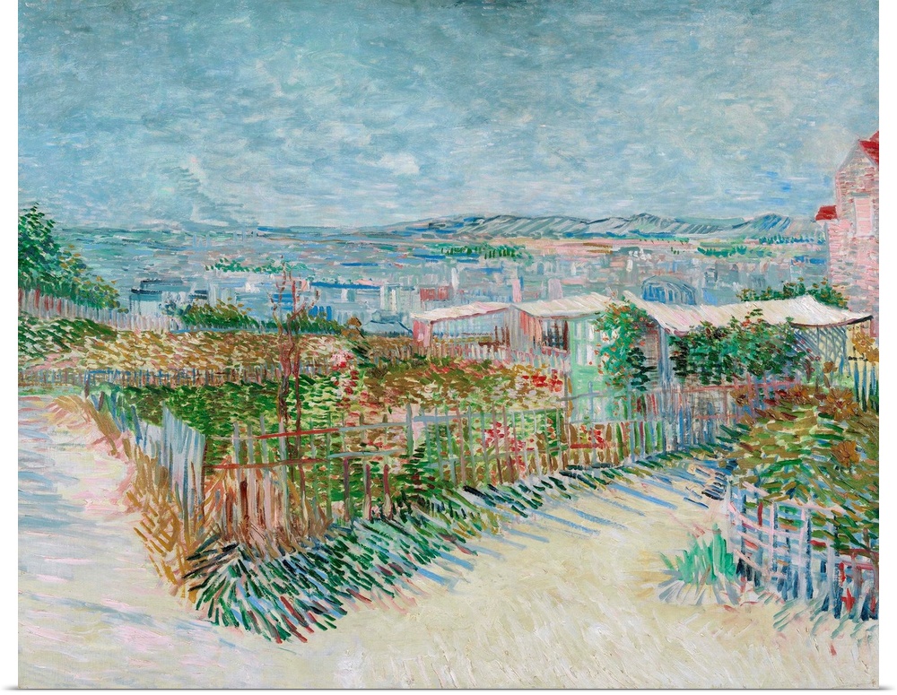 Van Gogh, Montmartre, 1887. 'Vegetable Gardens At Montmartre.' Oil On Canvas, Vincent Van Gogh 1887.