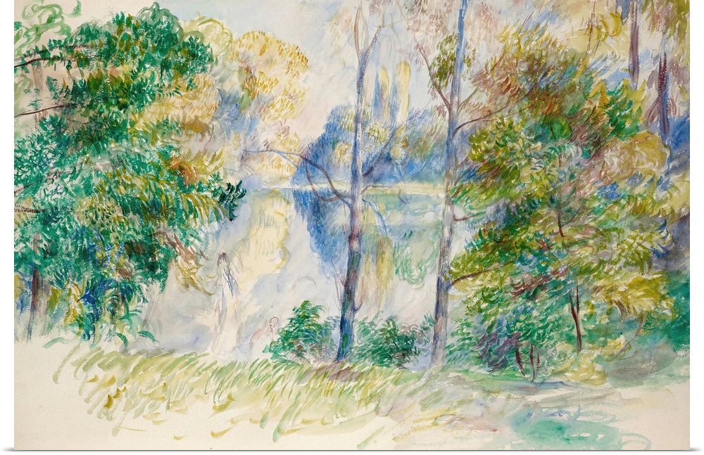 Renoir, View Of A Park. Watercolor And Gouache, Pierre-Auguste Renoir, 1885.