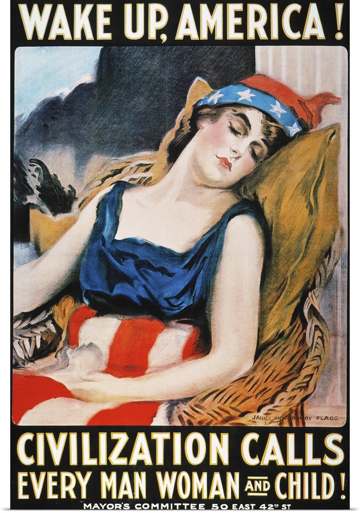 World War I poster, by James Montgomery Flagg, 1917.