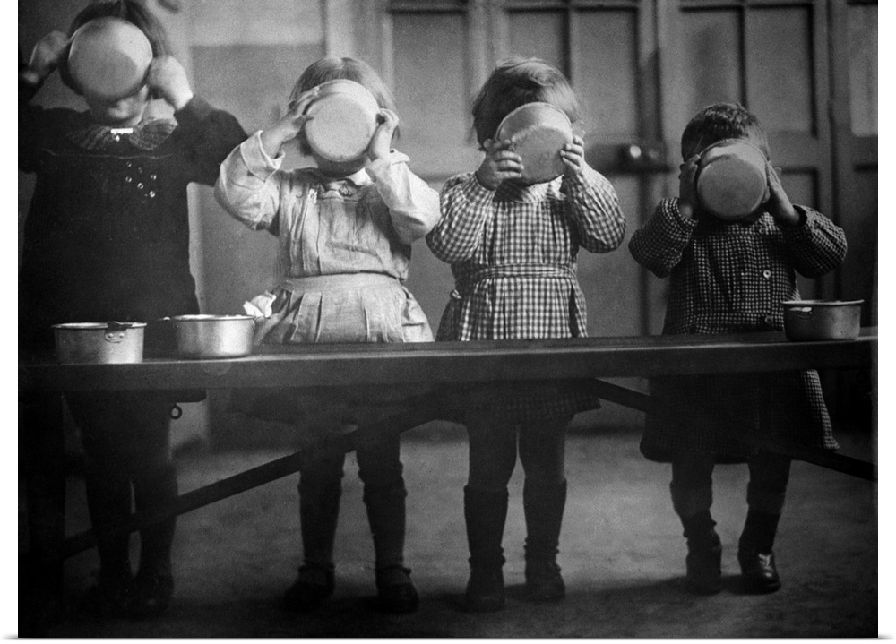 War orphans in France. Photograph, 1941.
