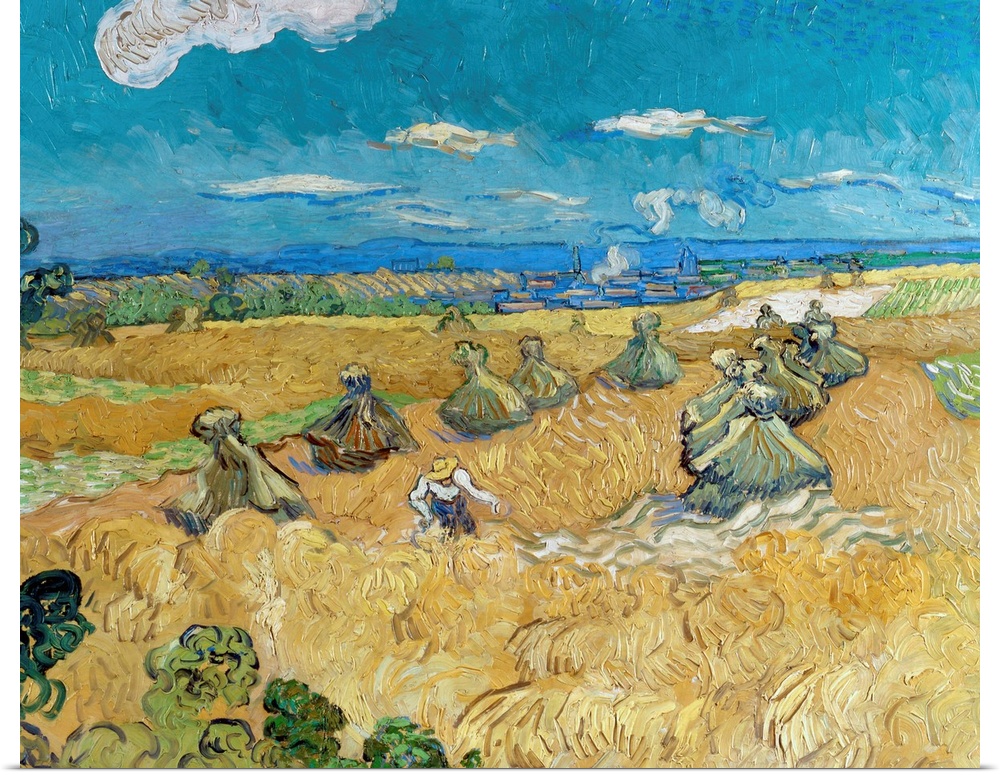 Van Gogh, Wheat Fields, 1888. 'Wheat Fields With Reaper.' Oil On Canvas, Vincent Van Gogh, June 1888.