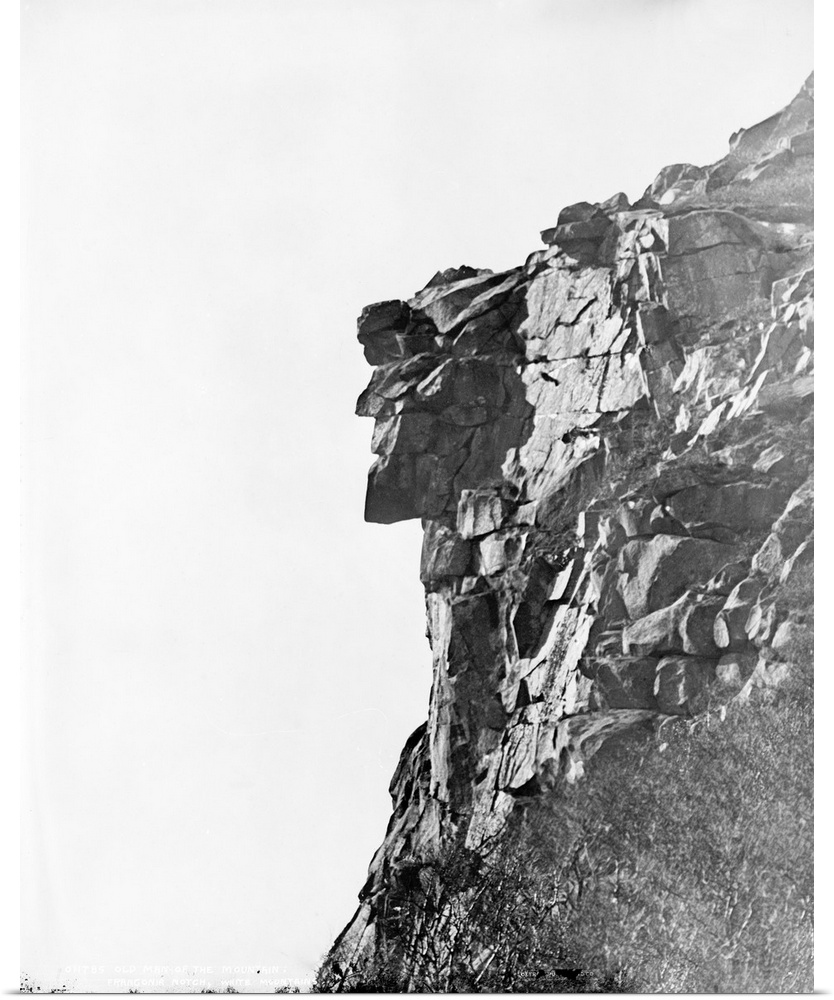 White Mountains, Old Man. The 'Old Man Of the Mountain' Rock Formation In the Franconia Notch Pass In the White Mountains ...