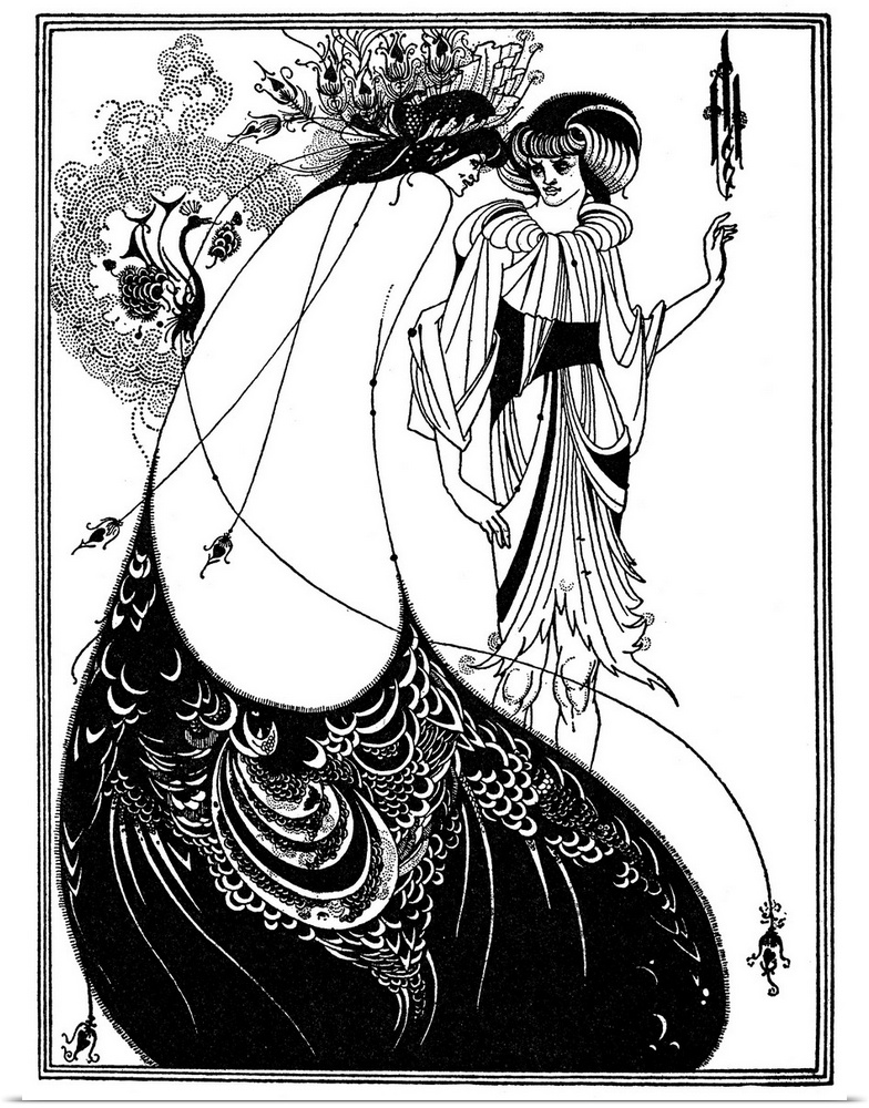 Illustration from Oscar Wilde's 'Salome.' Drawing by Aubrey Beardsley.