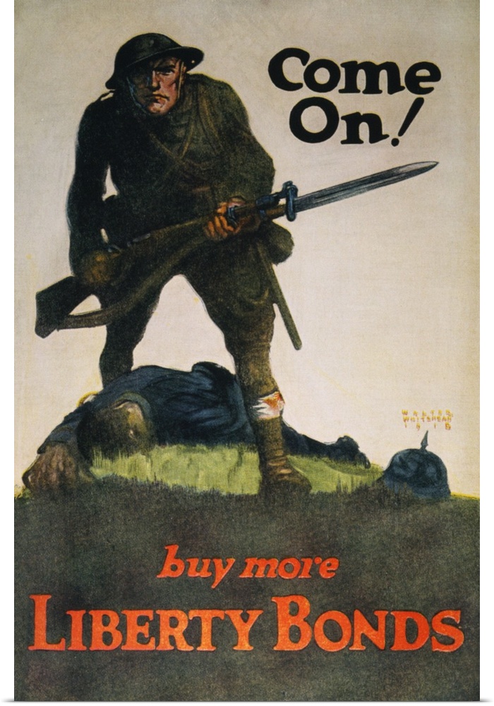 'Come On!' American World War I Liberty Loan poster.