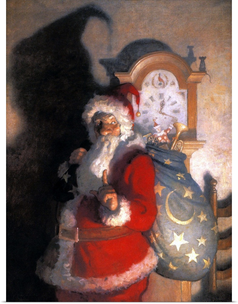 Oil on canvas by N.C. Wyeth for the Christmas 1925 issue of 'Country Gentleman.'