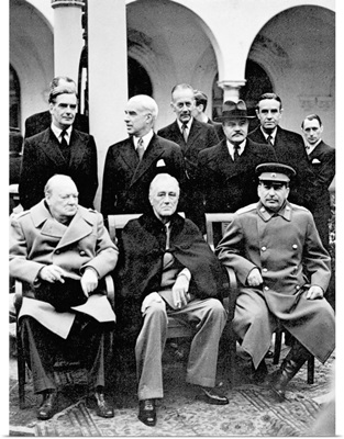 Yalta Conference, 1945, Winston Churchill, Franklin D. Roosevelt and Joseph Stalin