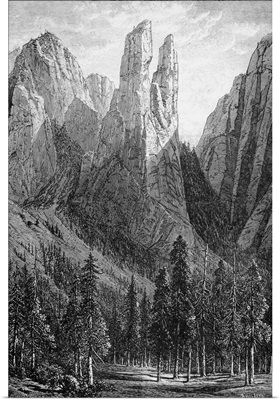 Yosemite, Cathedral Spires, 1874