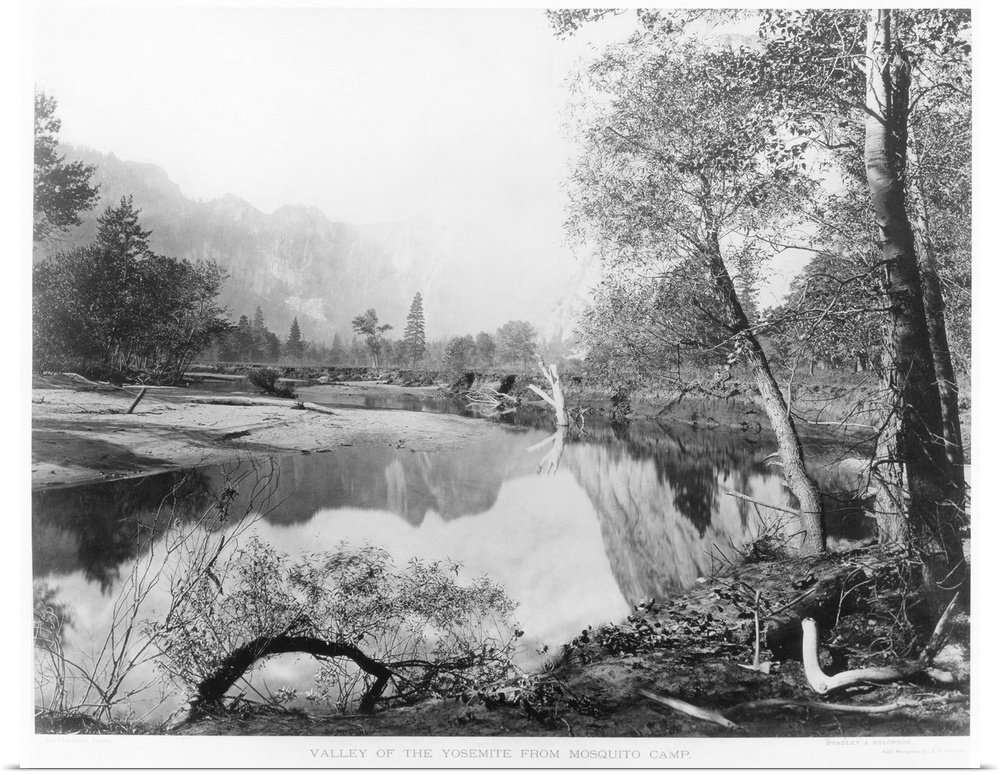 Yosemite Valley, 1872. A View Of the Yosemite Valley In California, From Mosquito Camp. Photographed By Eadweard Muybridge...