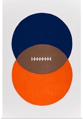 Football Venn Diagram - Blue and Orange