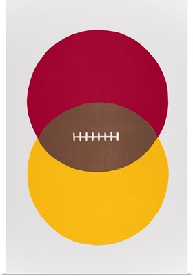 Football Venn Diagram - Cardinal and Gold