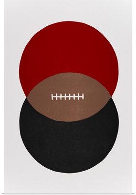 Football Venn Diagram - Garnet and Black