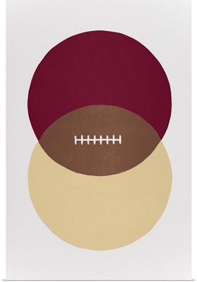 Football Venn Diagram - Garnet and Gold