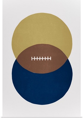 Football Venn Diagram - Gold and Blue