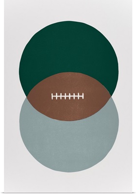 Football Venn Diagram - Green and Gray
