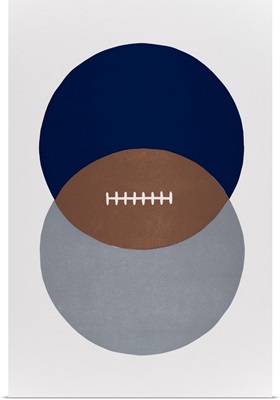 Football Venn Diagram - Navy and Limestone