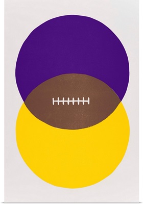 Football Venn Diagram - Purple and Bright Gold