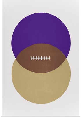 Football Venn Diagram - Purple and Classic Gold