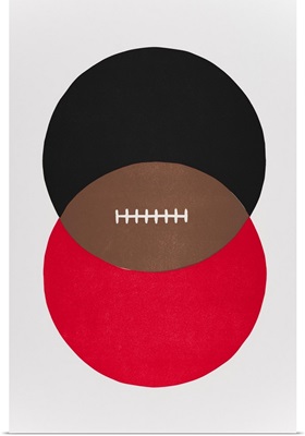 Football Venn Diagram - Red and Arch Black