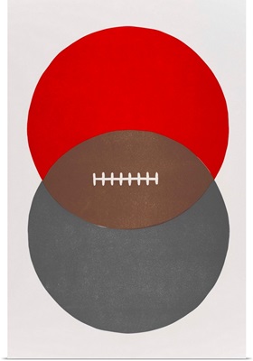Football Venn Diagram - Scarlet and Gray