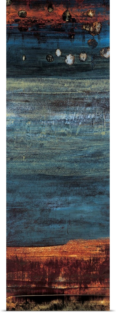 Contemporary abstract painting resembling a nights sky.