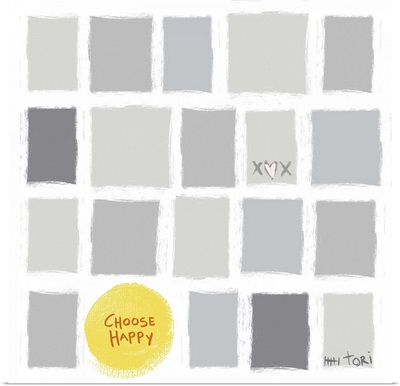 Scratchy Grey Choose Happy