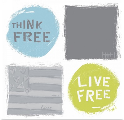 Think Free Live Free Flag