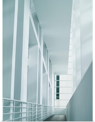A white interior of a building