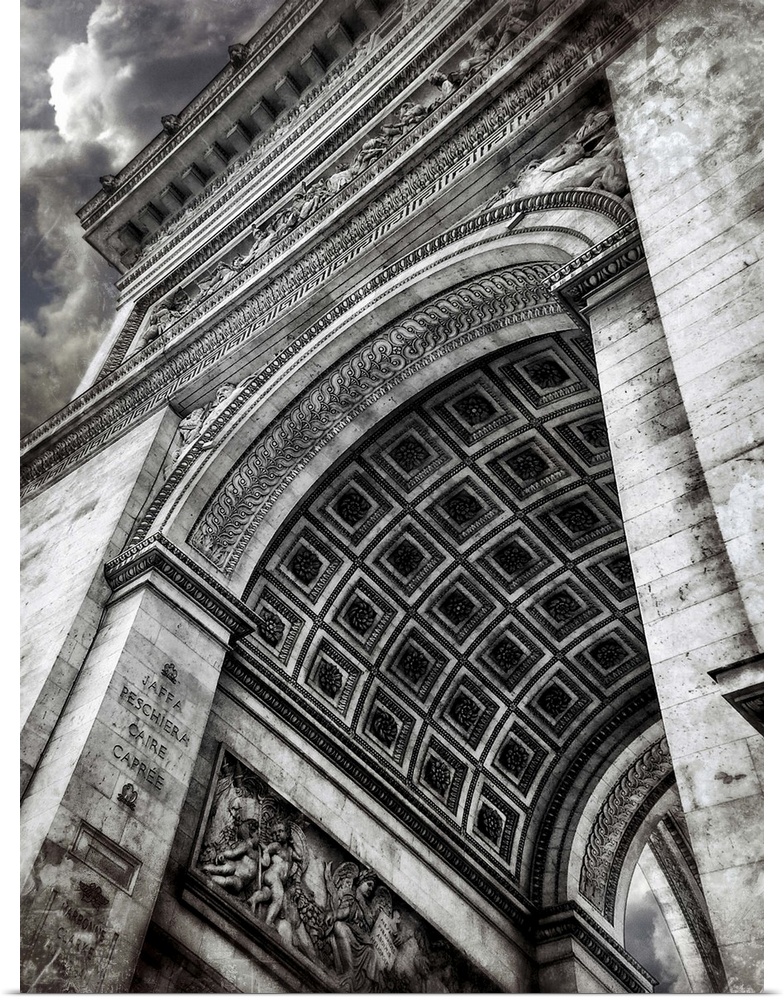 Clouds above the Arc de Triomphe in Paris.