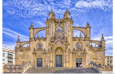 Facade Of The Cathedral, Jerez De La Frontera, Spain