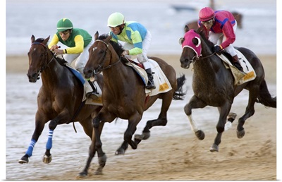 Horse racing on the beach, Sanlucar de Barrameda, Spain