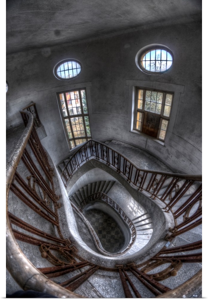 Old barracks near Berlin with stairs