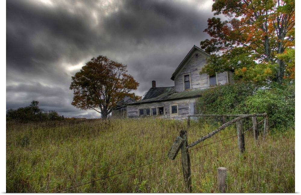 Old Farm and House along Route 77 in the UP of Michigan